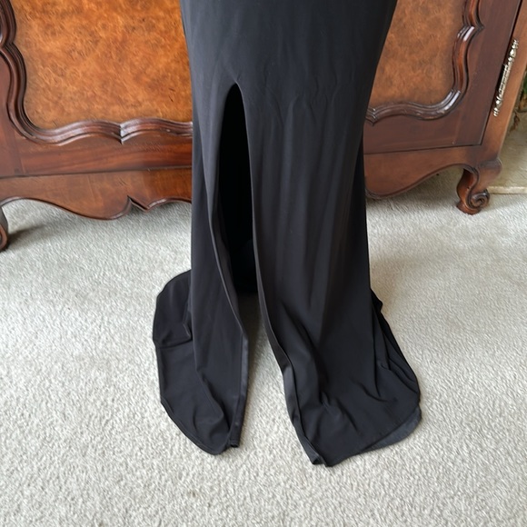 Stunning LaFemme Black & Silver Prom Dress - Picture 10 of 17